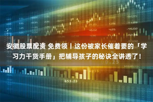 安徽股票配资 免费领丨这份被家长催着要的「学习力干货手册」把辅导孩子的秘诀全讲透了！